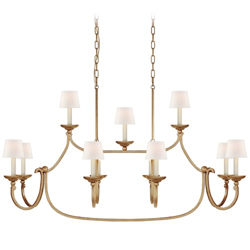 E.F. Chapman Flemish Linear Pendant in Gilded Iron by Visual Comfort Signature