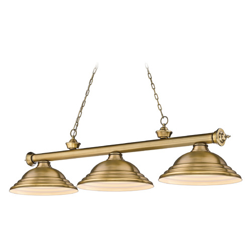 Z-Lite Cordon Rubbed Brass Billiard Light by Z-Lite 2306-3RB-SRB