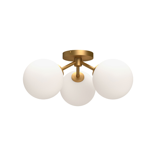 Alora Lighting Cassia Aged Gold Semi-Flushmount Light