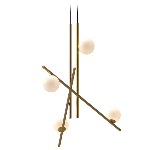 Amara Brushed Gold LED Chandelier by Kuzco Lighting
