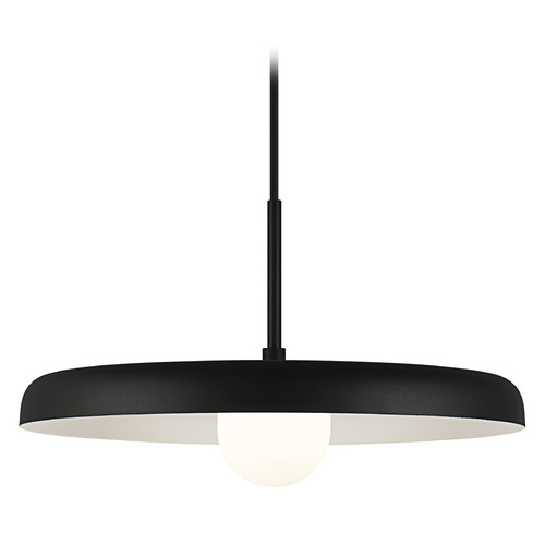 Matteo Lighting Matteo Lighting Creston Matte Black LED Pendant Light with Bowl / Dome Shade C34421MBOP