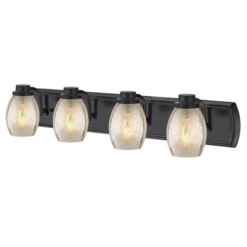 Design Classics Lighting Industrial Mercury Glass 4-Light Bath Vanity Light in Bronze 1204-36 GL1034-MER