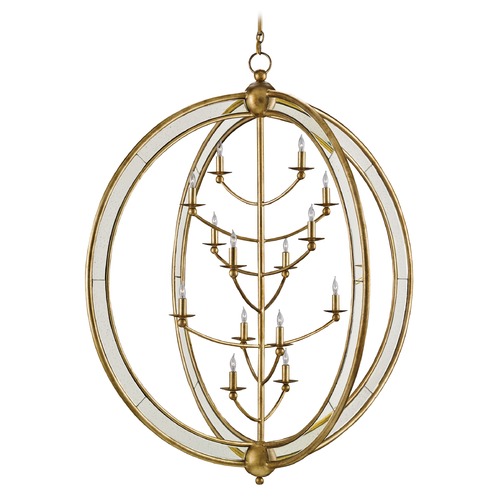Aphrodite Orb Chandelier in Gold Granello by Currey & Co