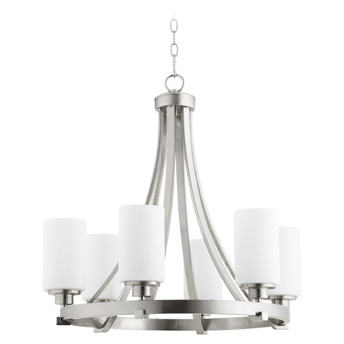 Quorum Lighting Lancaster Satin Nickel Chandelier by Quorum Lighting 6207-6-65