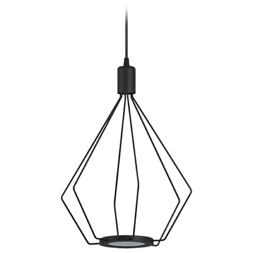 Eglo Lighting Eglo Cados Black LED Pendant Light with Abstract Shade 39321A