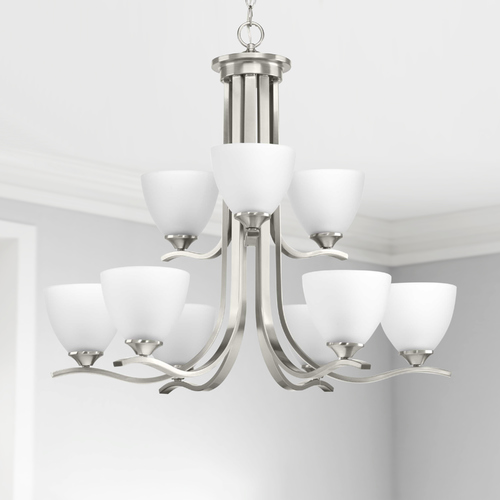 Laird Brushed Nickel 9-Light Chandelier by Progress Lighting