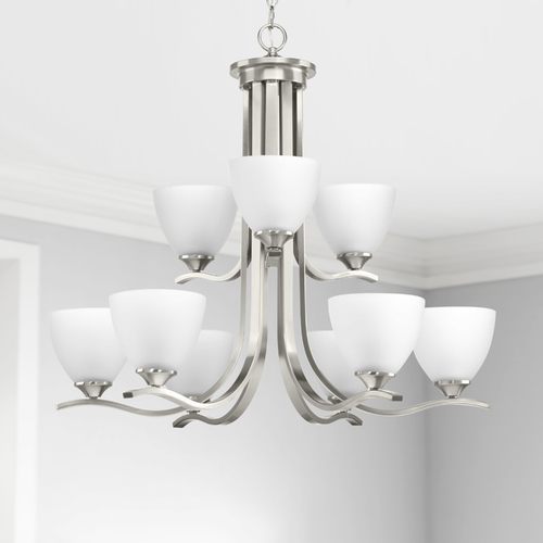 Progress Lighting Laird Brushed Nickel 9-Light Chandelier by Progress Lighting P400064-009