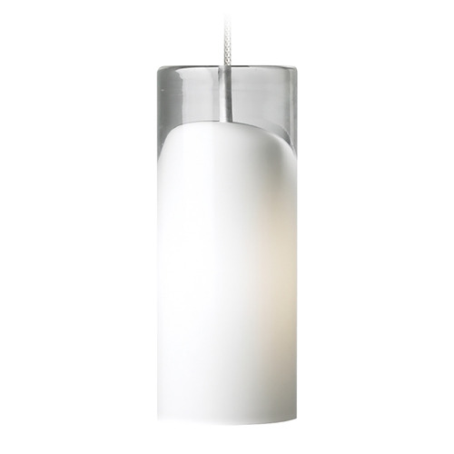 Visual Comfort Modern Collection Horizon Freejack Pendant in Nickel & Frost by Visual Comfort Modern 700FJHRZFS