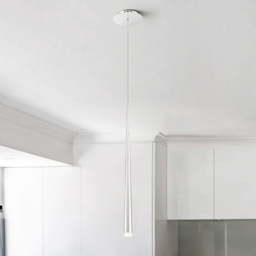 Cascade 28-Inch High LED Mini Pendant in Polished Nickel by Modern Forms