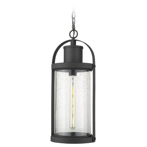 Roundhouse Black Outdoor Hanging Light by Z-Lite