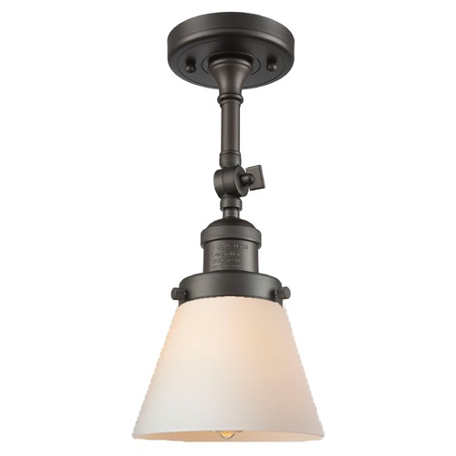 Innovations Lighting Small Cone Oil Rubbed Bronze Semi-Flush Mount by Innovations Lighting 201F-OB-G61