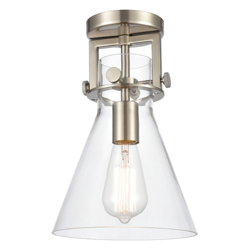 Innovations Lighting Innovations Lighting Newton Brushed Satin Nickel Semi-Flushmount Light 411-1F-SN-8CL