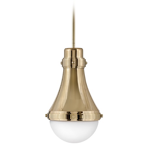 Hinkley Oliver Small Pendant in Bright Brass by Hinkley Lighting 39057BBR