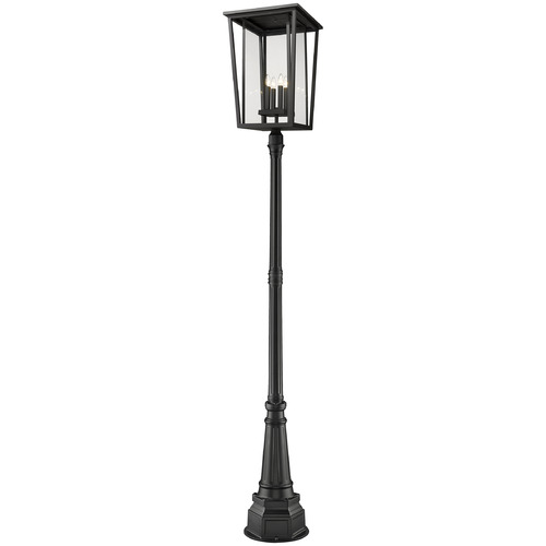 Z-Lite Seoul Black Post Light by Z-Lite 571PHXXLR-564P-BK