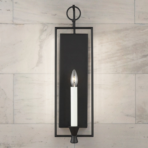 Chapman & Meyers 22.38-Inch Tall Keystone Aged Iron Sconce by Visual Comfort Studio