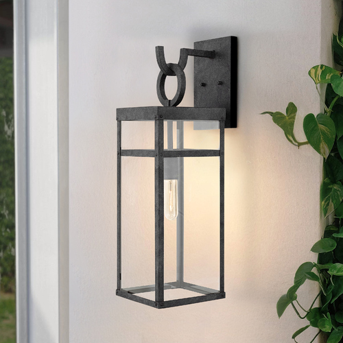 Porter Large Aged Zinc LED Outdoor Wall Light by Hinkley Lighting