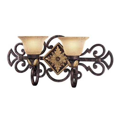 Metropolitan Lighting Bathroom Light with Beige / Cream Glass in Golden Bronze Finish N2232-355