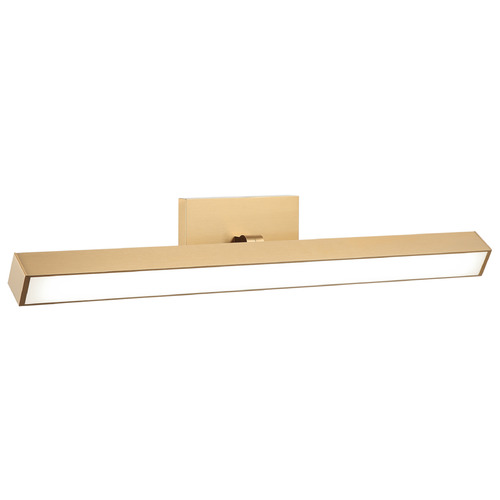 Matteo Lighting Matteo Lighting Parallel Aged Gold Brass LED Vertical Bathroom Light S12924AG