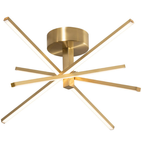 Afx Lighting Jaxx Satin Brass LED Semi-Flushmount Light