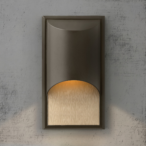 Hinkley Modern Outdoor Wall Light with Etched in Bronze Finish 1830BZ
