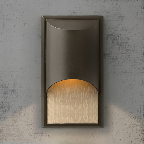 Hinkley Modern Outdoor Wall Light with Etched in Bronze by Hinkley Lighting 1830BZ