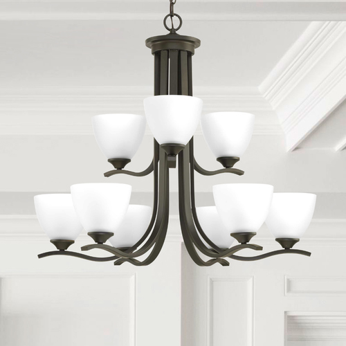 Progress Lighting Laird Antique Bronze 9-Light Chandelier by Progress Lighting P400064-020