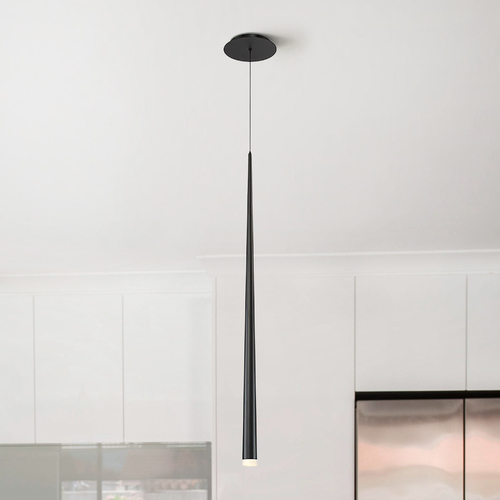 Modern Forms by WAC Lighting Cascade 37-Inch High LED Mini Pendant in Black by Modern Forms PD-41837-BK
