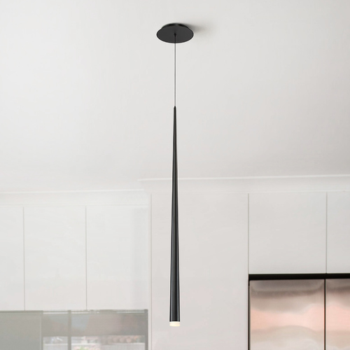 Cascade 37-Inch High LED Mini Pendant in Black by Modern Forms