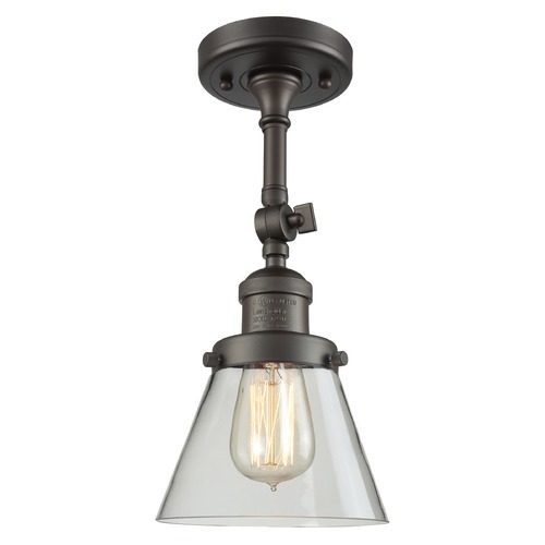 Small Cone Oil Rubbed Bronze Semi-Flush Mount by Innovations Lighting