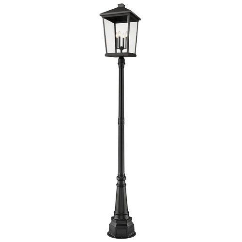 Z-Lite Beacon Black Post Light by Z-Lite 568PHXXLR-564P-BK