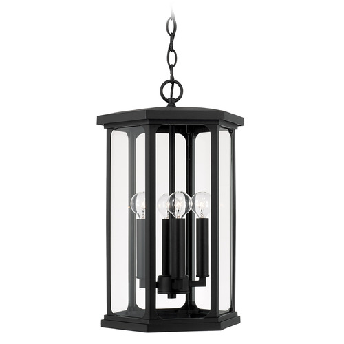 Walton Outdoor Hanging Lantern in Black by Capital Lighting