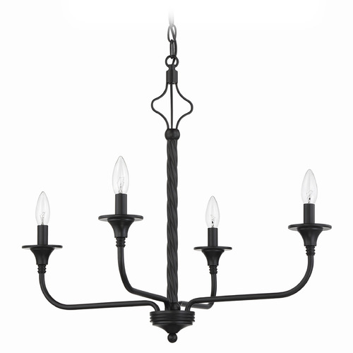 Craftmade Lighting Jolenne Flat Black Chandelier by Craftmade Lighting 57024-FB