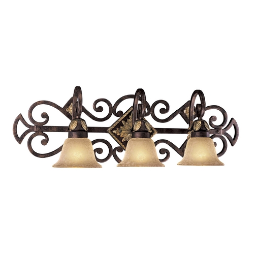 Metropolitan Lighting Bathroom Light with Beige / Cream Glass in Golden Bronze Finish N2233-355