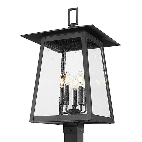 Z-Lite Rainer Black Post Light