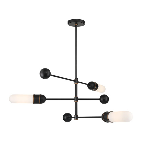 Crystorama Lighting Brian Patrick Flynn Capsule Chandelier in Black & Gold by Crystorama CAP-8513-MK-TG