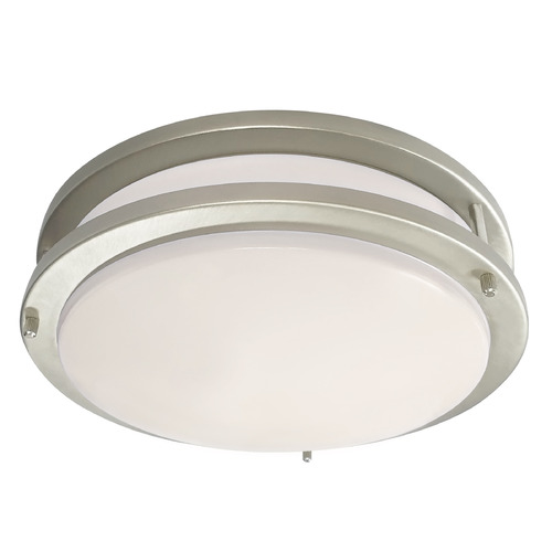Passage 15-Inch LED Flush Mount in Brushed Nickel by Design Classics