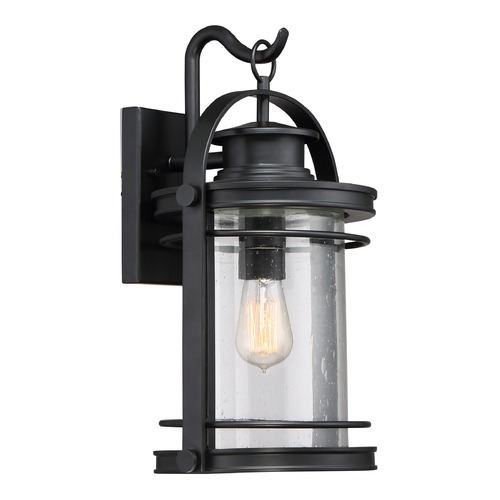 Booker 18.25-Inch Outdoor Wall Lantern in Mystic Black by Quoizel Lighting