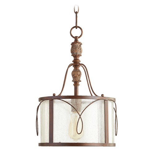 Seeded Glass Pendant Copper by Quorum Lighting