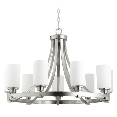Lancaster Satin Nickel Chandelier by Quorum Lighting