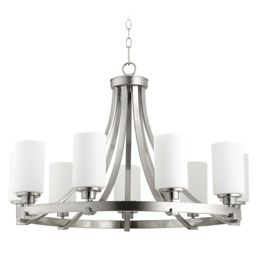 Quorum Lighting Lancaster Satin Nickel Chandelier by Quorum Lighting 6207-9-65