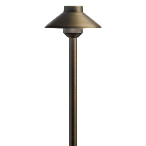 Stepped Dome 22.50-Inch 12V LED Path Light in Centennial Brass 3000K by Kichler Lighting