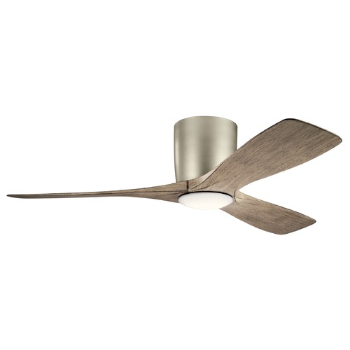 Volos Brushed Nickel LED 48-Inch Ceiling Fan with Light ...