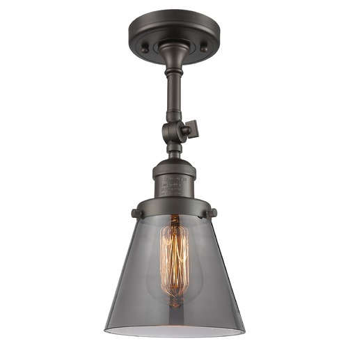 Small Cone Oil Rubbed Bronze Semi-Flush Mount by Innovations Lighting