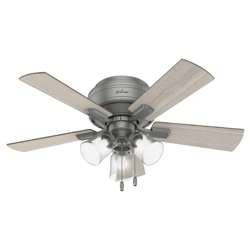 Hunter Fan Company Crestfield Matte Silver LED Ceiling Fan by Hunter Fan Company 51025