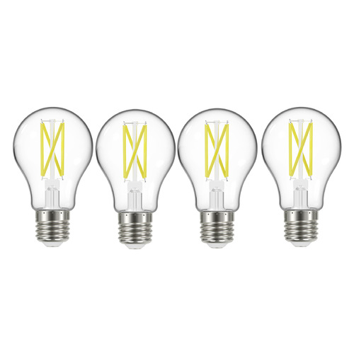 Satco Lighting 10.5W A19 3000K Clear LED Bulbs 4-Pack by Satco Lighting S12437