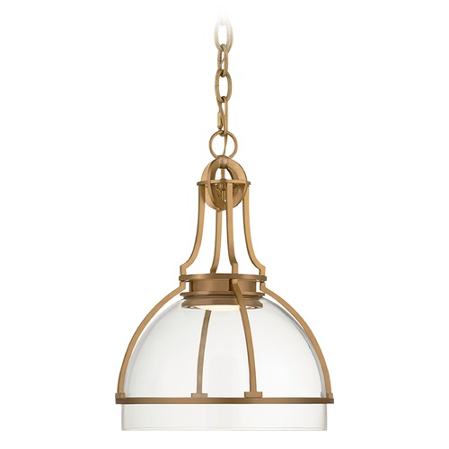 Visual Comfort Signature Collection Chapman & Myers Gracie LED Dome Pendant in Brass by Visual Comfort Signature CHC5481ABCG