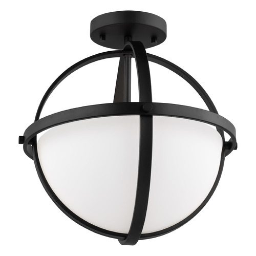 Alturas 14-Inch Midnight Black Semi-Flush Mount by Generation Lighting