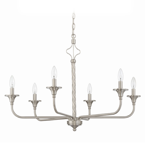 Craftmade Lighting Jolenne Brushed Polished Nickel Chandelier by Craftmade Lighting 57026-BNK