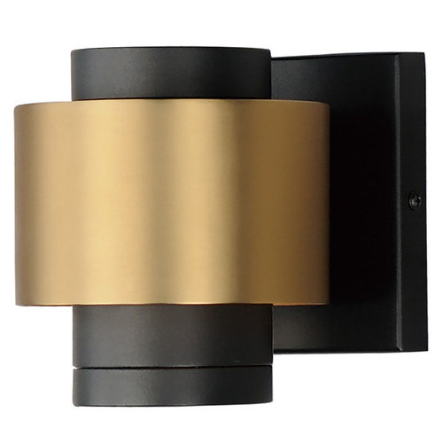ET2 Lighting Reveal Small Outdoor Black & Gold LED Outdoor Wall Light by ET2 Lighting E34752-BKGLD