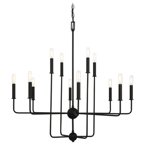 Savoy House Savoy House Lighting Avondale Matte Black Chandelier 1-4046-12-89